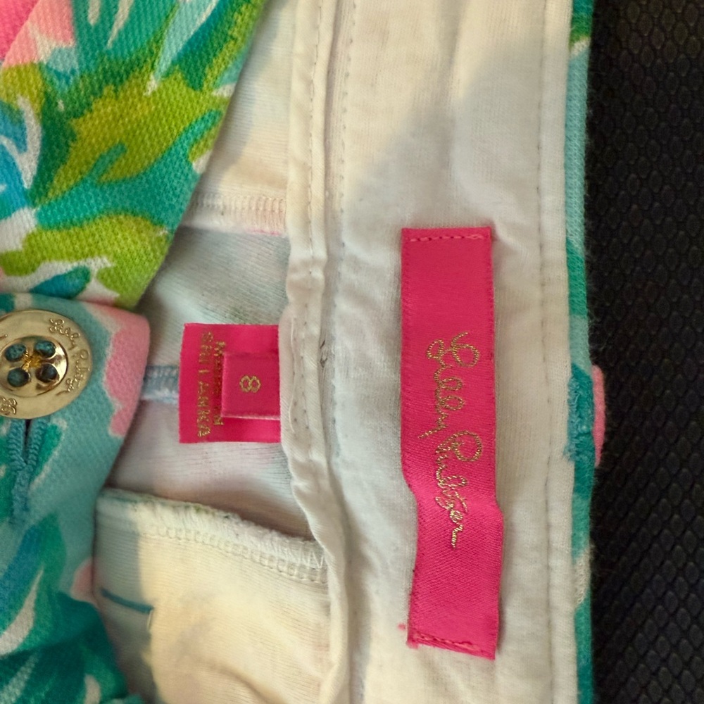 Lilly Pulitzer Pink and Green Women Shorts - Picture 4 of 4